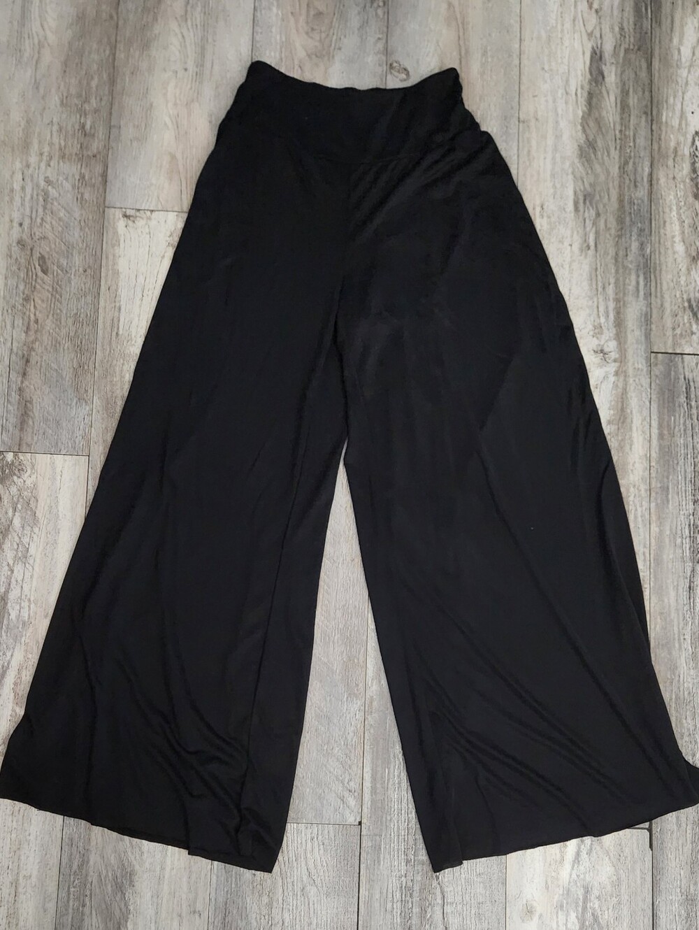 Free People Women's Black Wide-leg palazzo pants